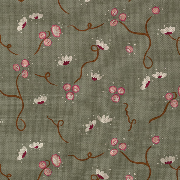 Olivia Muddy Green Fabric Sample