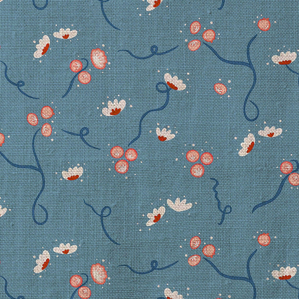 Olivia Porcelain Blue Fabric Sample