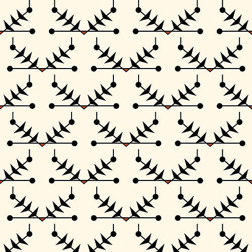 Atomic Trellis Black Wallpaper Sample