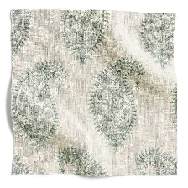 Paisley Celadon Fabric Sample